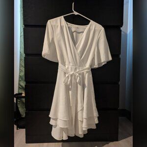 White A-Line Dress, Medium (Large)